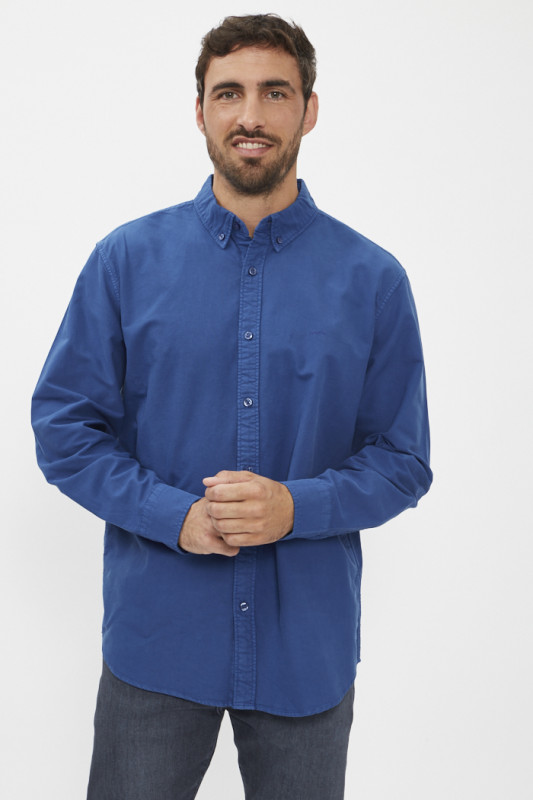 Chemise Authentic bleue en coton  homme