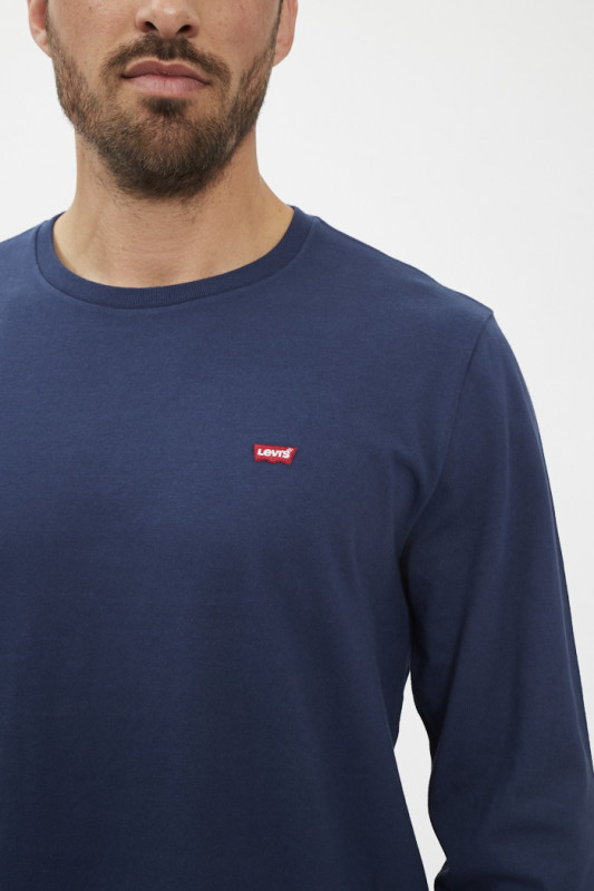 T-shirt Original bleu marine manches longues levi's en coton 