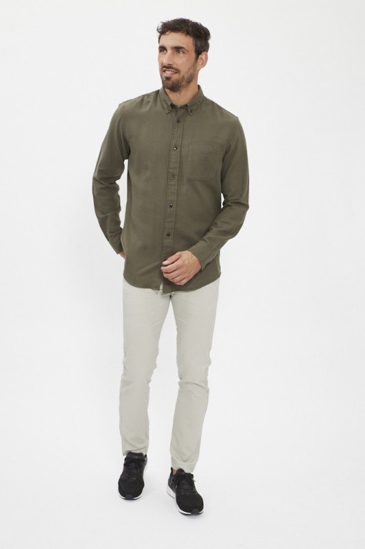 Chemise coupe confort kaki homme Jack & Jones