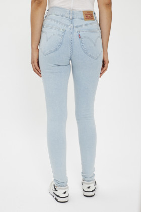 Jeans skinny rétro taille haute light indigo