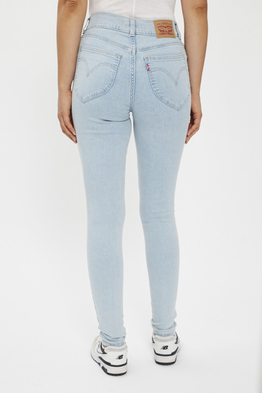Jeans skinny rétro taille haute light indigo