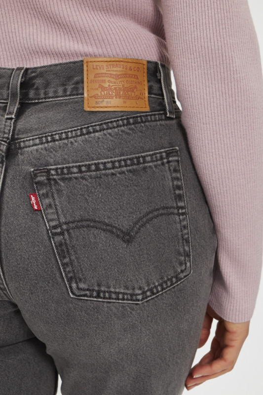 Jeans 501 '81 noir délavé levi's coton 