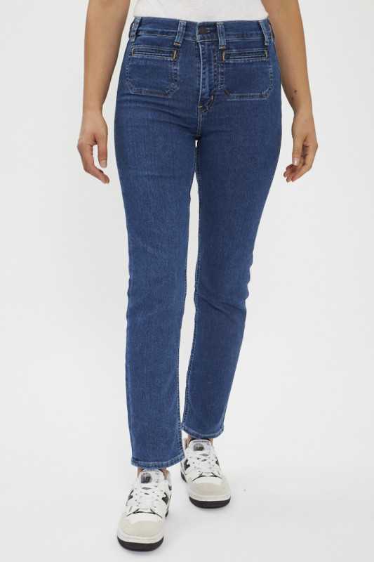 Jeans 724 bleu denim femme