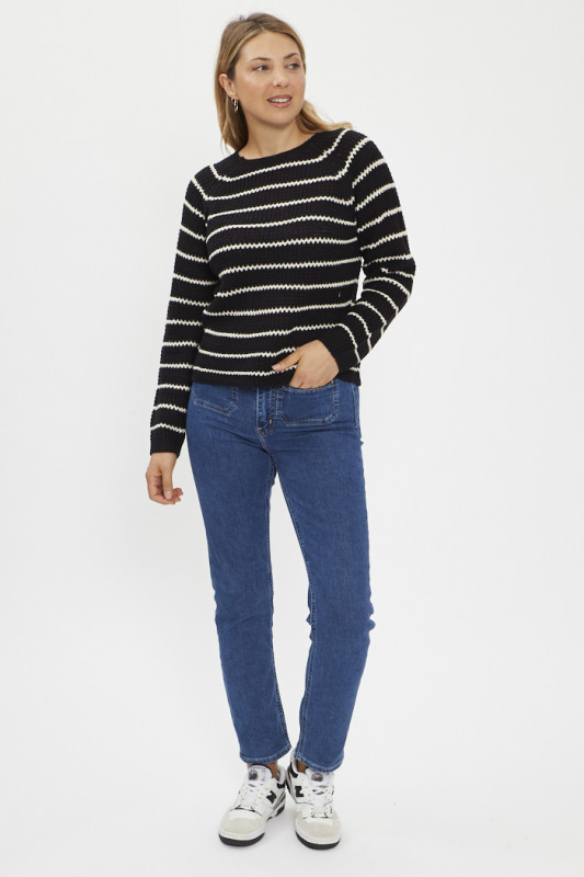 Jeans 724 bleu denim femme levi's