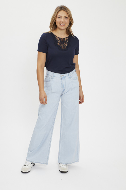  Jeans Baggy bleu délavé femme levi's