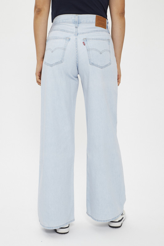  Jeans Baggy bleu délavé