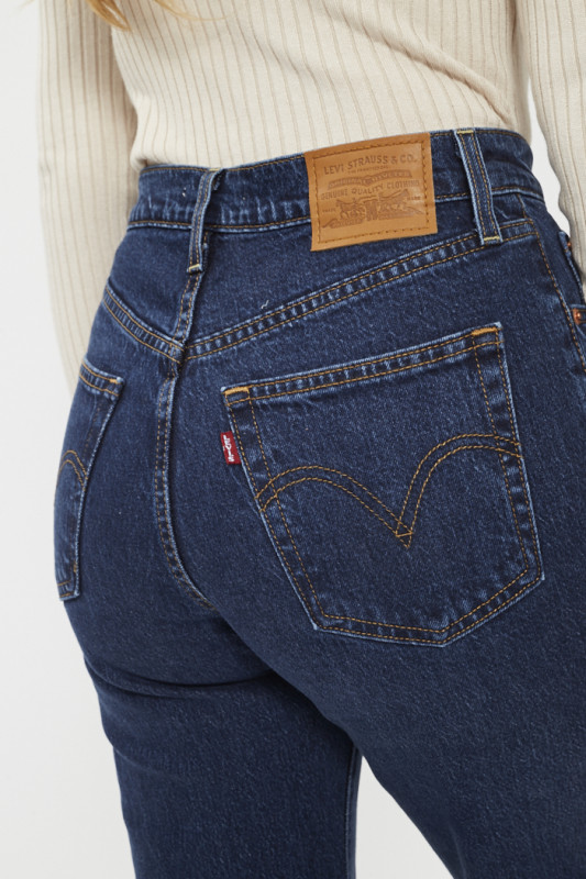 Jeans Ribcage bells medium indigo levi's coton mélangé