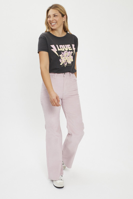 Jeans velours ribcage lilas femme levi's