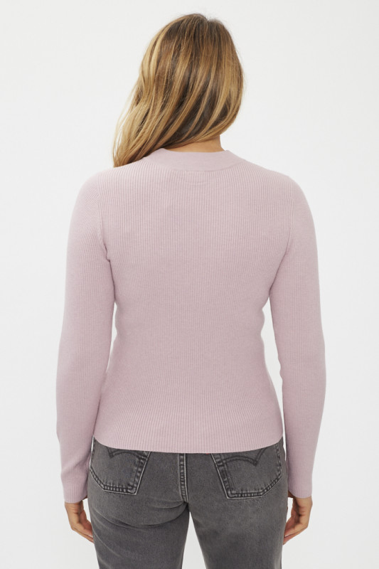 Pull côtelé à ras du cou lilas femme levi's