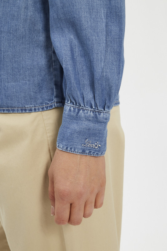 Chemisier en jean Carinna maches longues