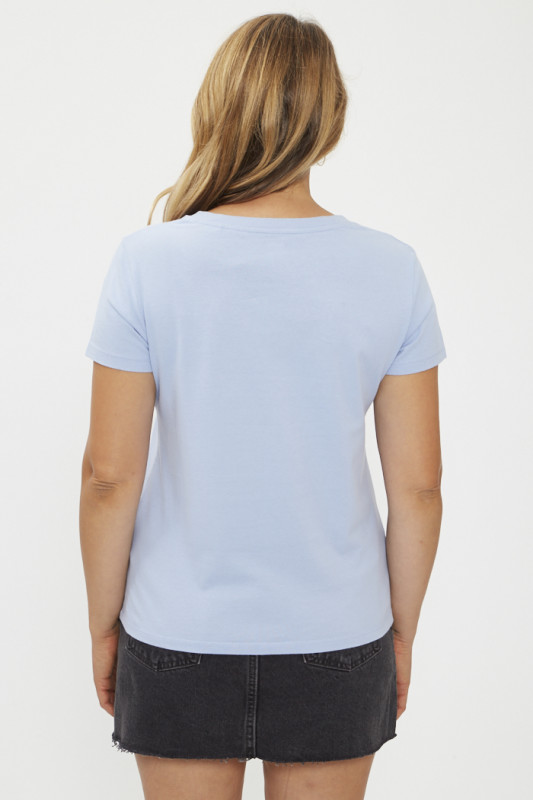 T-shirt Perfect col V bleu ciel femme levi's