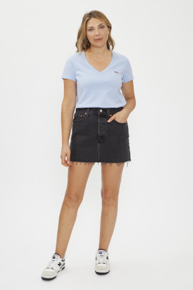 T-shirt Perfect col V bleu ciel