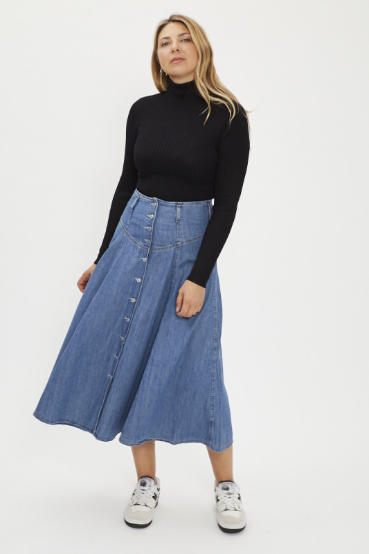 Jupe longue légère en jean  femme levi's