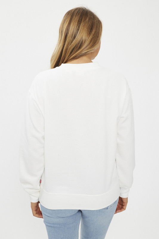 Sweat-shirt graphic standard blanc femme levi's