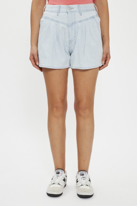 Short en jeans bleu délavé Pool Party femme