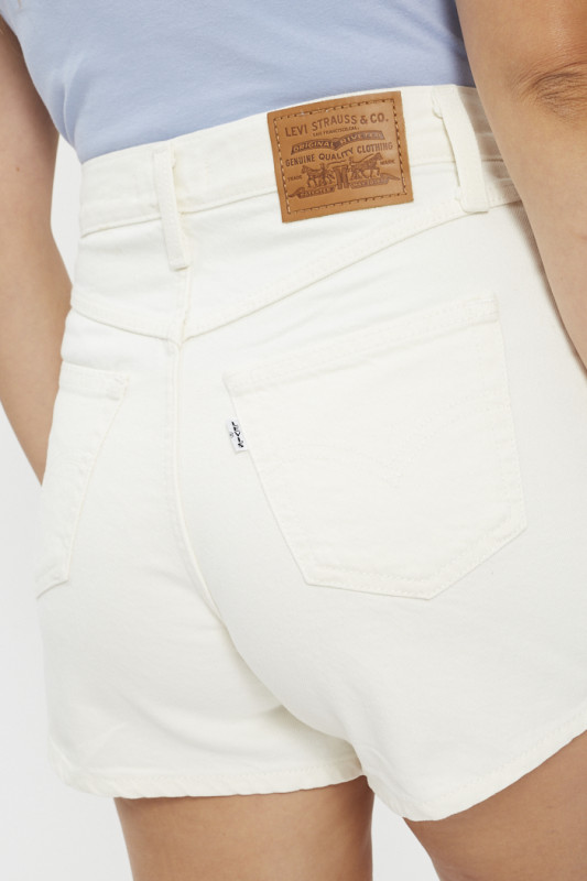 Short Mom blanc 100% coton