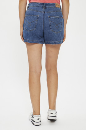 Short court Mom blue denim