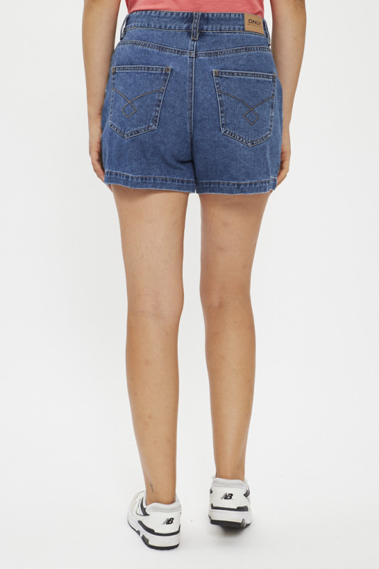 Short court Mom blue denim
