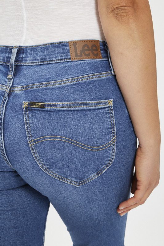 Jeans Marion straight bleu denim  lee coton mélangé