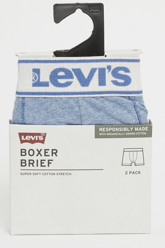 Pack de 2 boxers bleu et bleu ciel homme