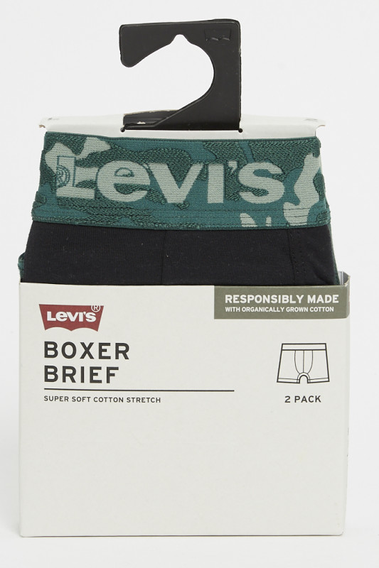Pack de 2 boxers camo noir et vert homme levi's
