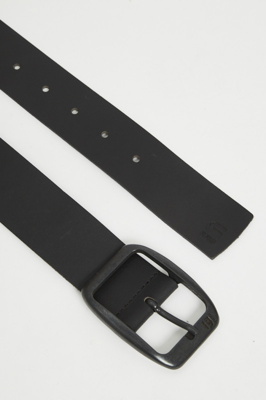 Ceinture en cuir noir modèle Zed