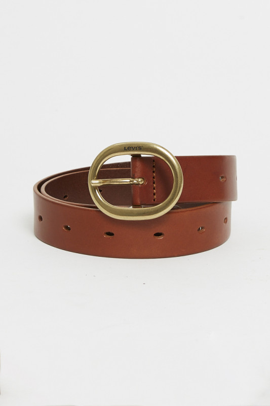Ceinture High Low marron femme levi's