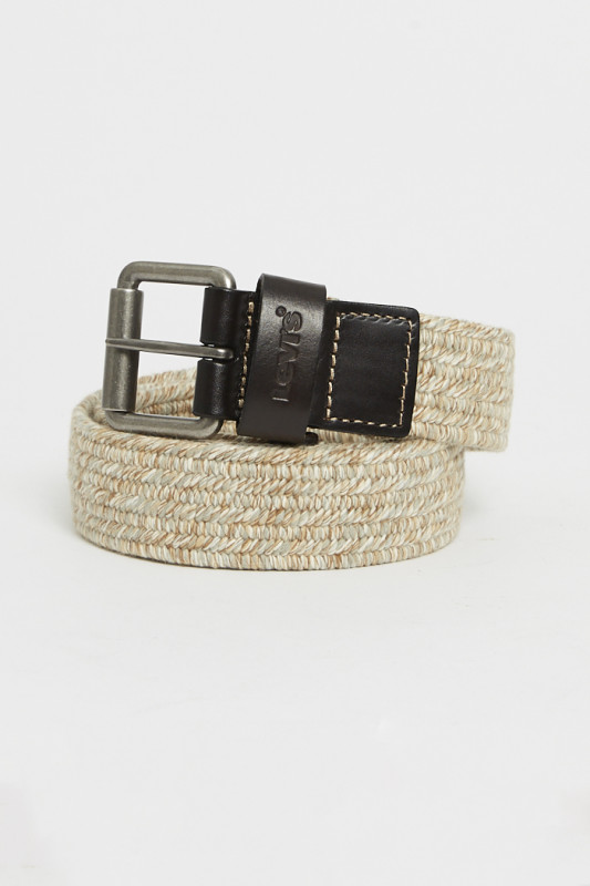 Ceinture tissée extensible beige levi's