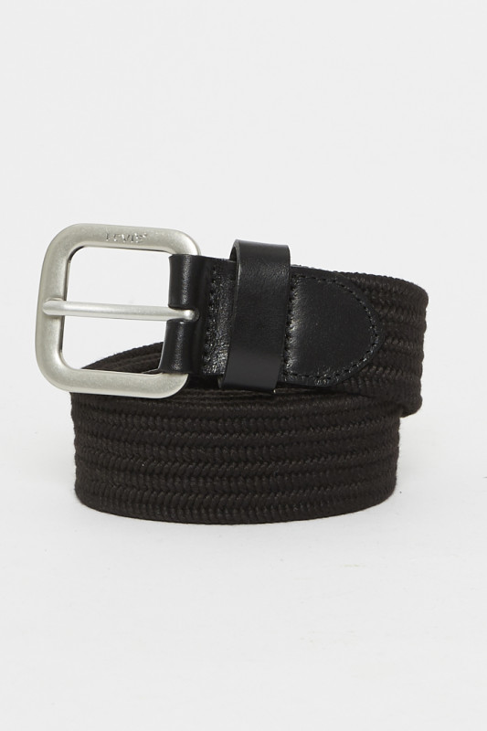Ceinture tissée extensible noire homme levi's