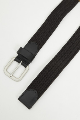 Ceinture tissée extensible noire