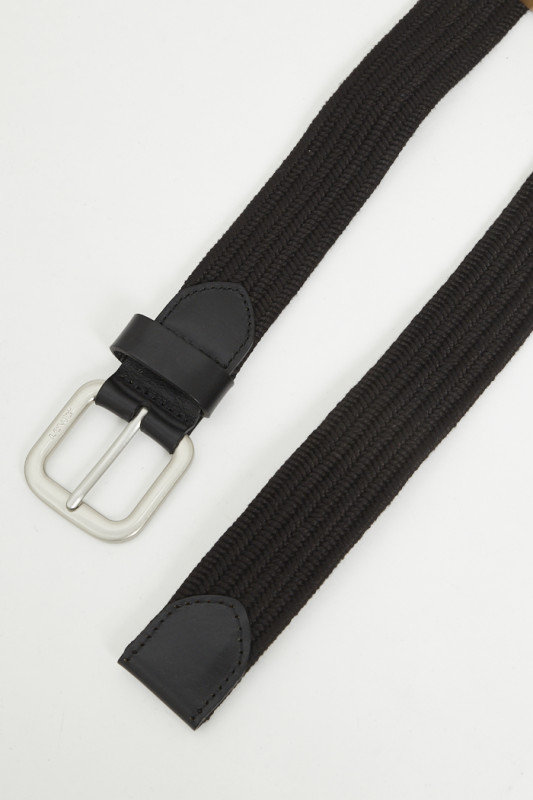 Ceinture tissée extensible noire
