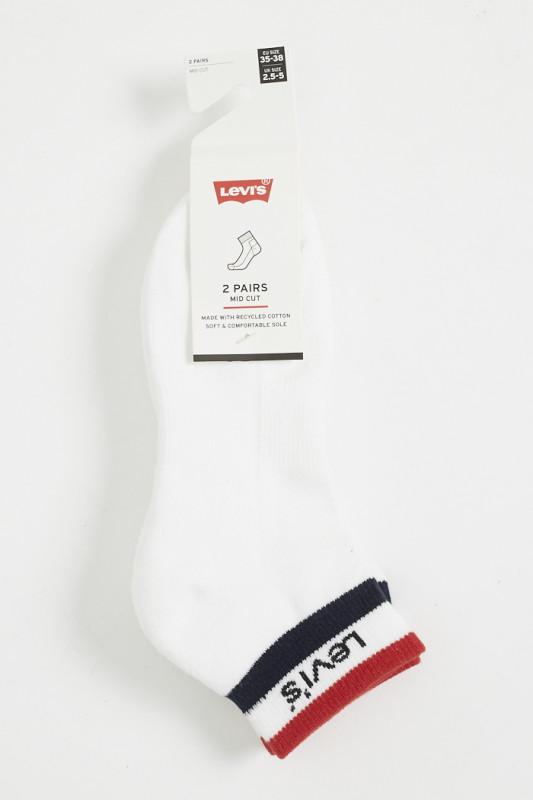 Chaussettes sport mi-hautes coloris blanc  levi's