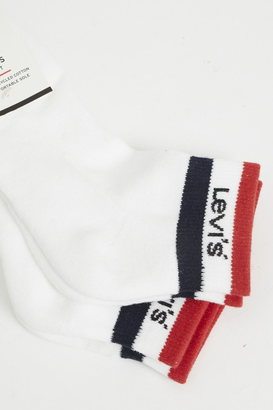 Chaussettes sport mi-hautes coloris blanc 