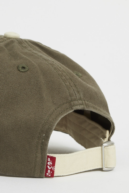 Casquette Headline Logo kaki et crème homme levi's