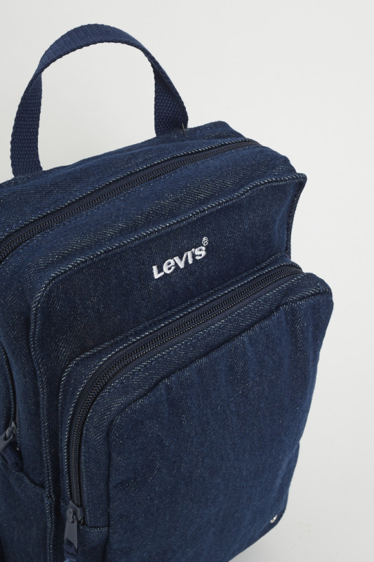 sacoche bandoulière bleu jean zippée