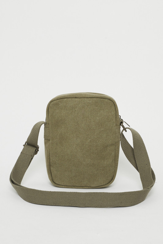 Sacoche zip kaki Von Dutch