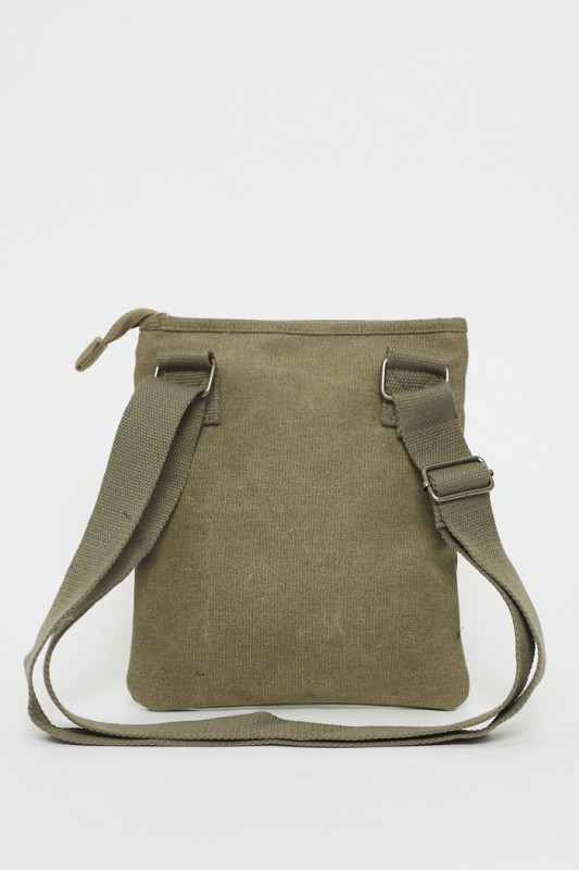 Sacoche kaki double compartiment