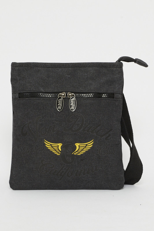 Sacoche noire double compartiment  Von Dutch