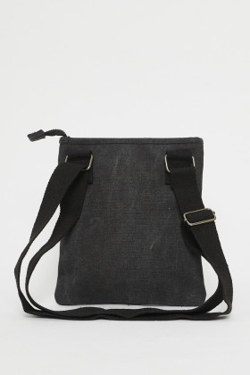 Sacoche noire double compartiment