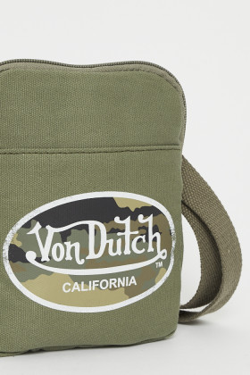 Petite sacoche bandoulière kaki homme