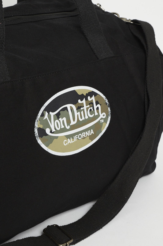 Sac de voyage noir tissu Von Dutch