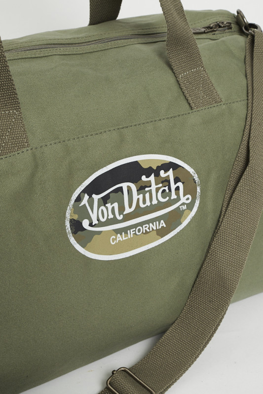 Sac de voyage kaki tissus Von Dutch