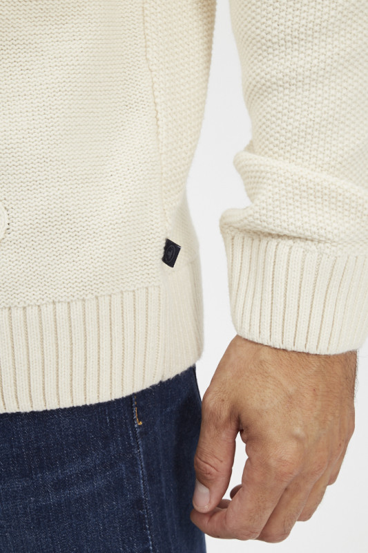 Pull coloris crème maille torsadée tom tailor