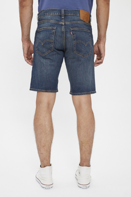 Short jean 405 dark indigo levi's en coton 