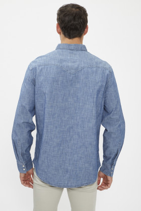 Chemise Barstow Western standard bleue levi's en coton