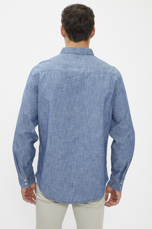 Chemise Barstow Western standard bleue levi's en coton 