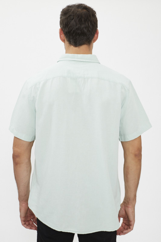 Chemise manches courtes vert menthe