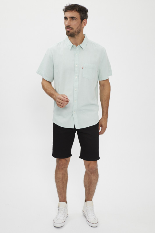 Chemise manches courtes vert menthe levi's en coton 