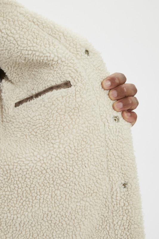 Veste Trucker sherpa marron levi's en coton 