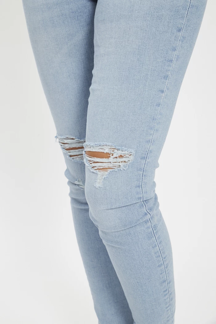 Jean Skinny Levi's 721 Taille Haute Femme W26 L30 - Bleu Stonewash - Occasion Très Bon état